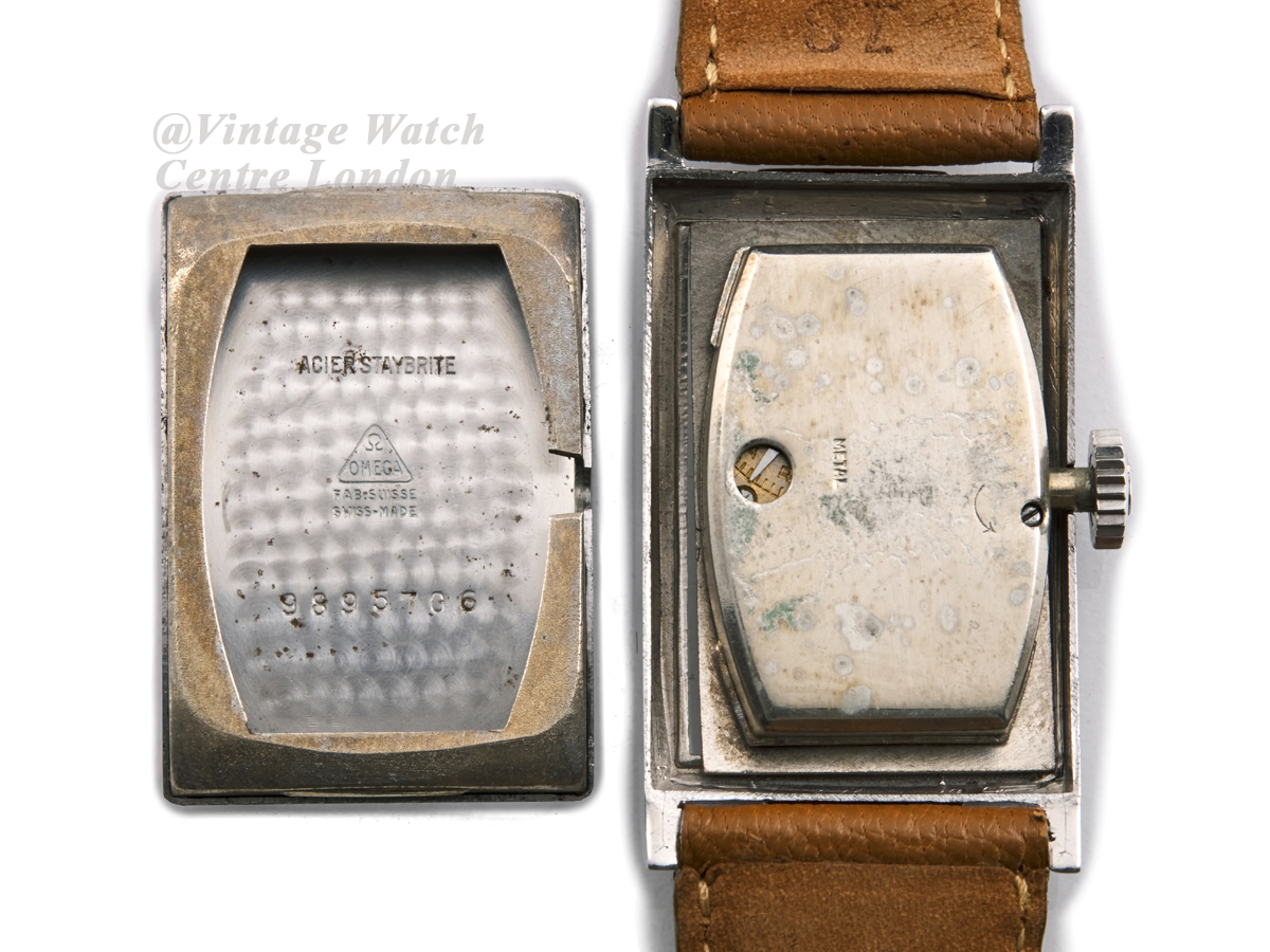 Omega Cal.17T 14ct Curvex Steel Case 1936