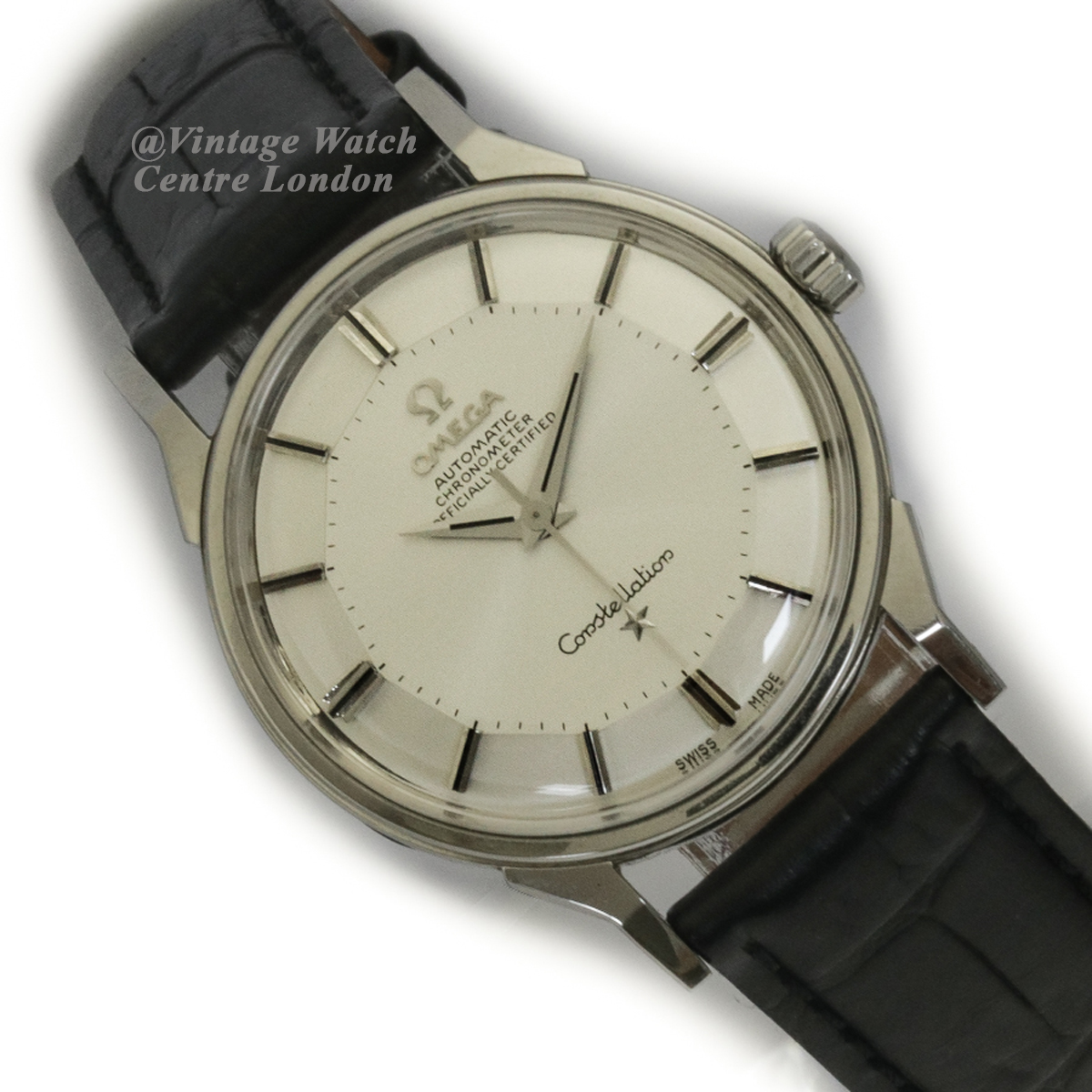 Vintage OMEGA Constellation Wristwatch Certified Chronometre Pie Pan ...