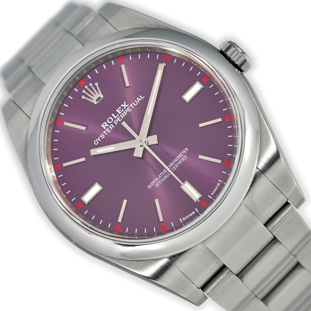 Rolex 114300 red grape sale